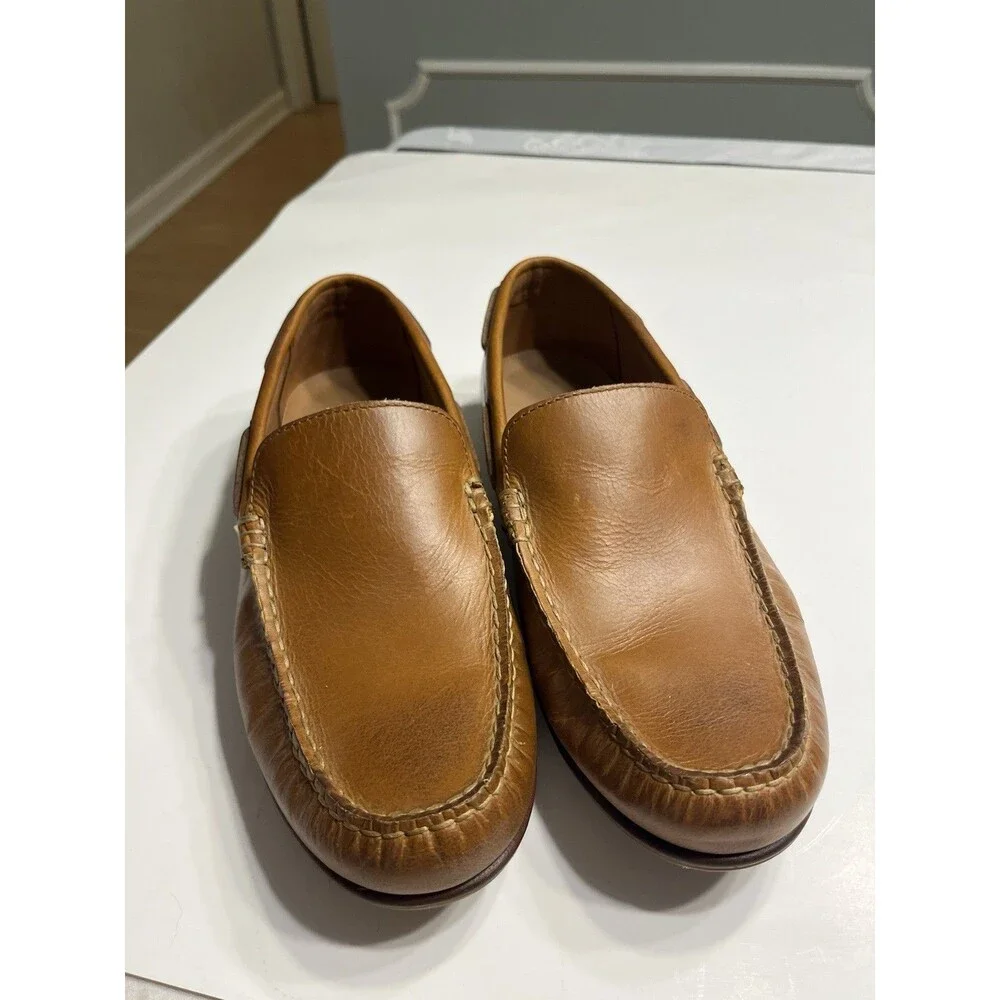 Frye Tan Brown Leather Loafers Men’s Sz 9